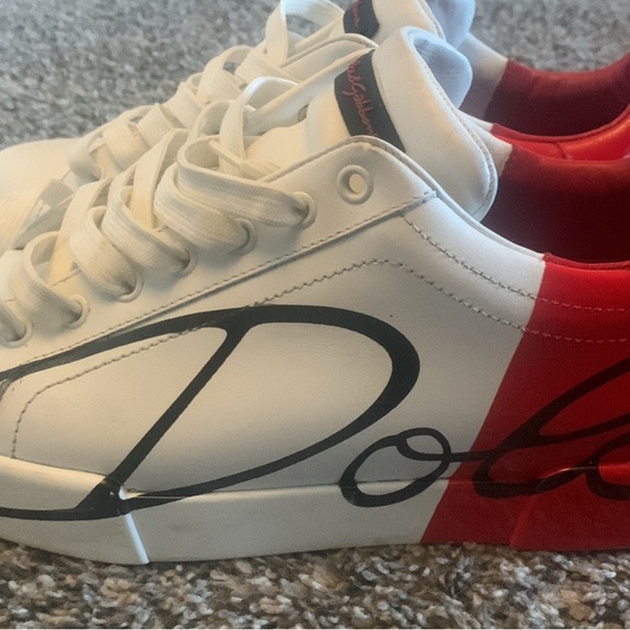 White and Red Dolce & Gabbana Sneakers - Picture 2 of 4